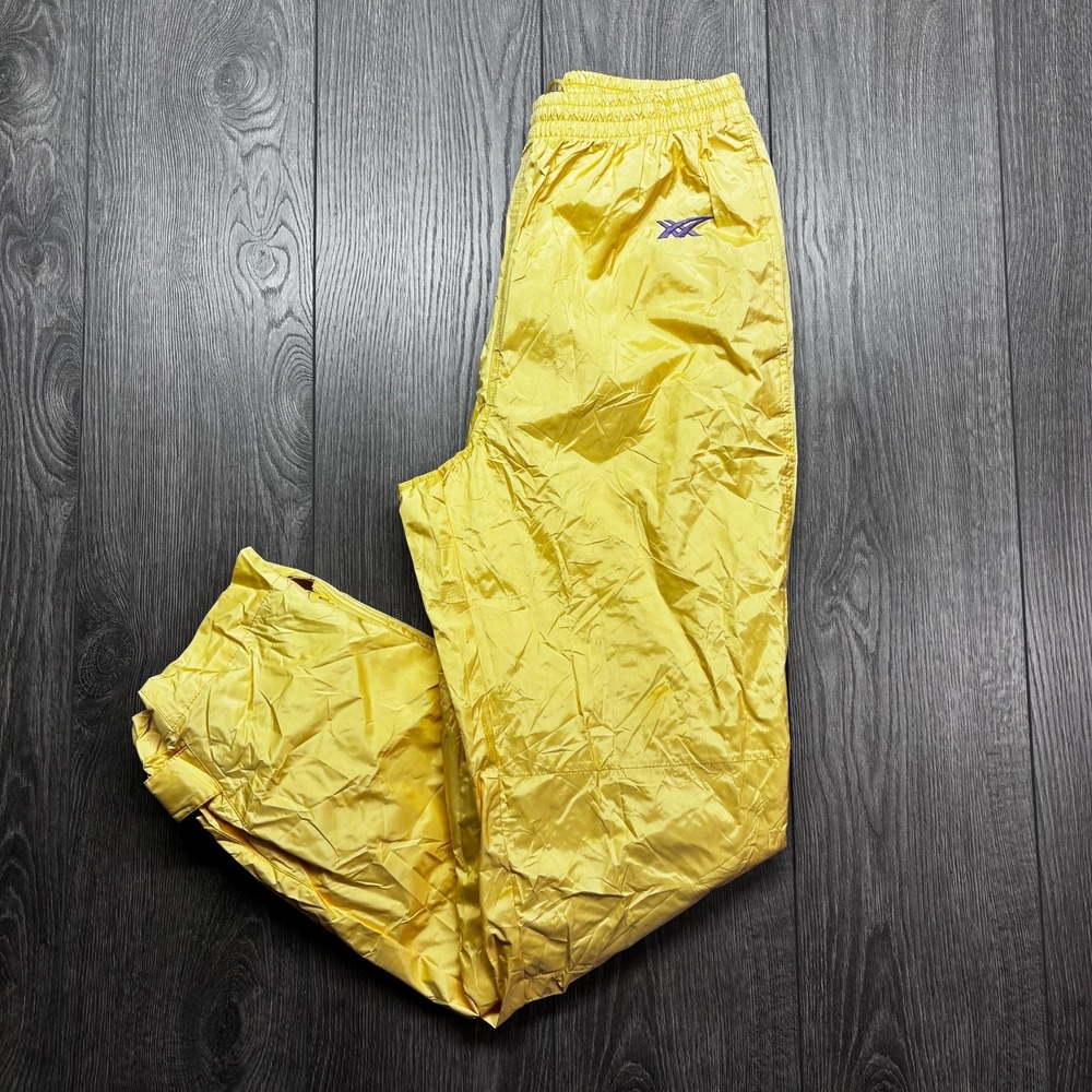 Vintage Asics Tiger Embroidered Track Pants Yellow 30 x 31 1990s Rare